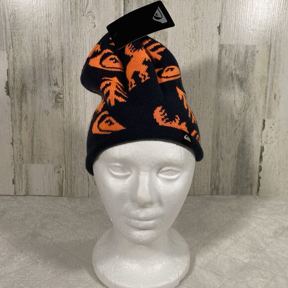 Quiksilver Cookie Moose Caribou Youth Kids Toboggan Beanie Hat Sherpa Lined NWT - Picture 2 of 6